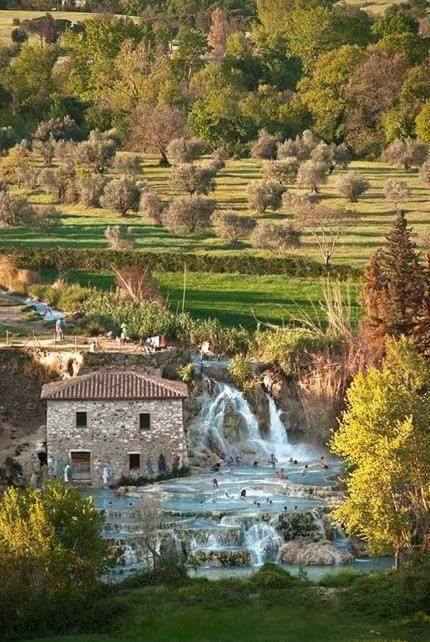 cascate del Mulino, terme libere