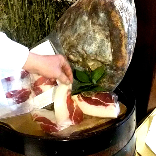 prosciutto stradivario sotto cenere